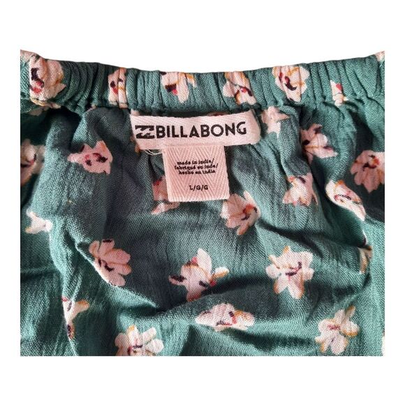 Billabong Teal Floral Wrap Dress - Picture 2 of 3